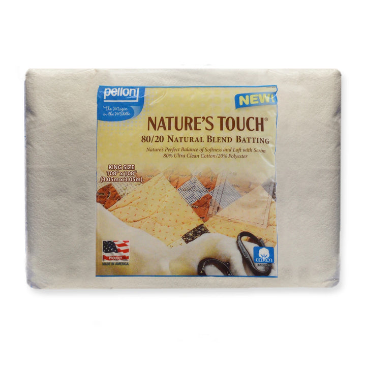 EB-120120 - 80/20 Natural Cotton Batting. off-White. King 120" x 120" PKG