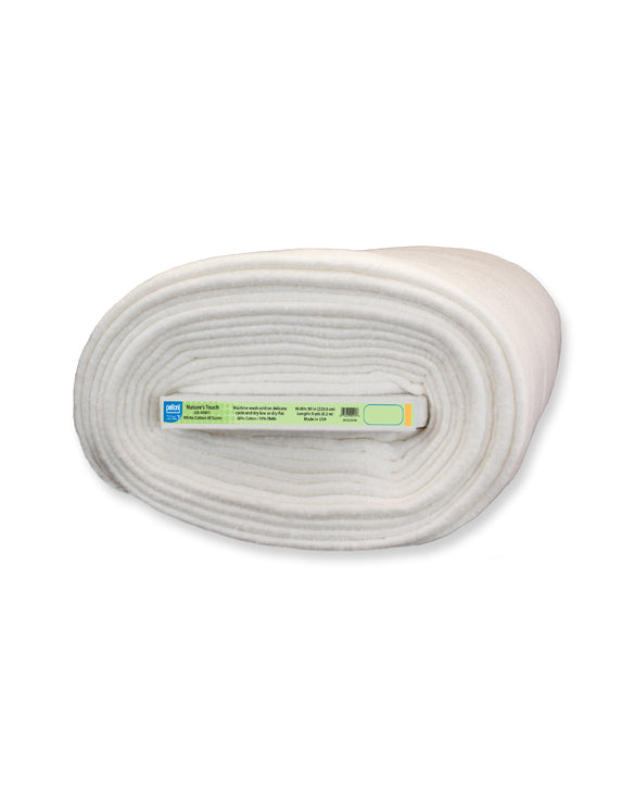 GB-96 - 100% Bleached White Cotton Batting w/Scrim 96in x 9 yd Board