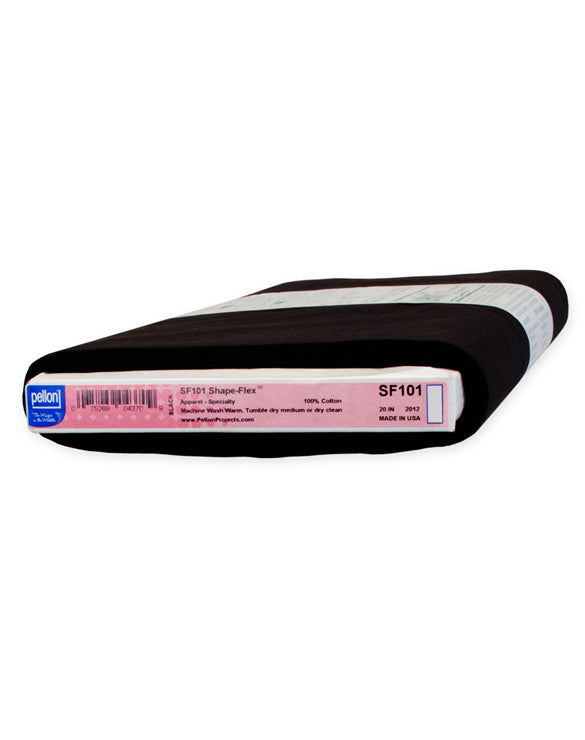 SF101 - Shape Flex - Black Woven Fusible Interfacing 20" x 25 yards Bolt