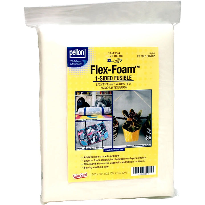 FF78JR-22520 - Pellon® Flex-Foam™ 20" x 60" 1-Sided Fusible Stabilizer PKG